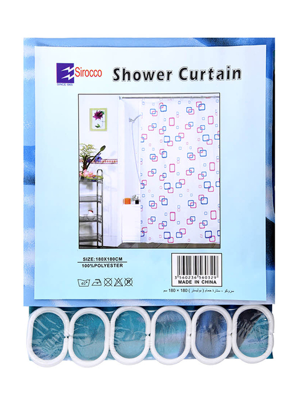 

Electra Polyester Shower Curtain, White