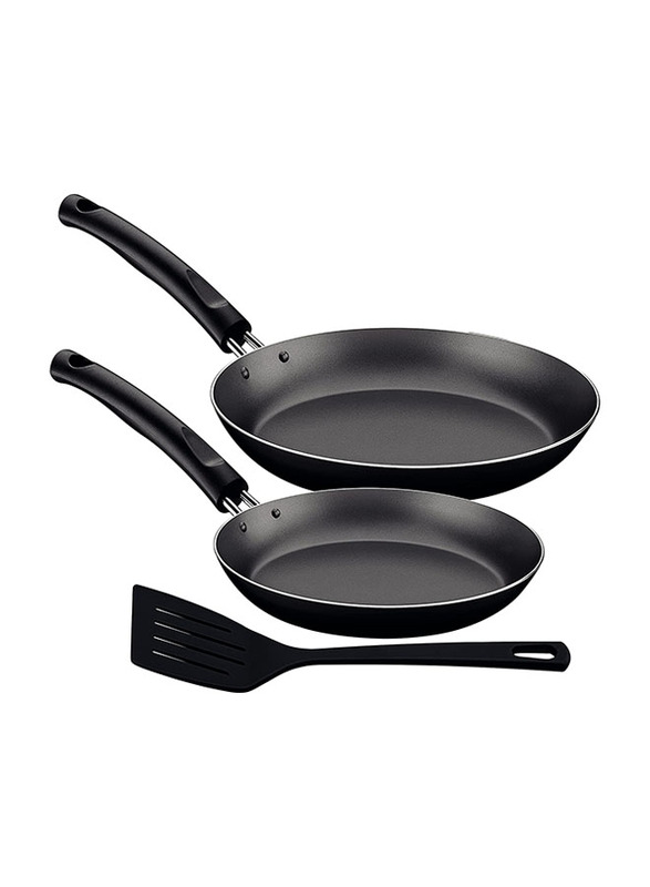 

Tramontina 3-Piece Non- Stick Round Frying Pan Set, Black