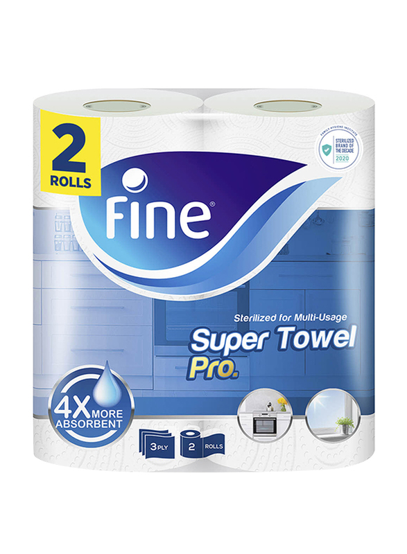 

Fine Towel Household Fine Towel, 2 Rolls, 45 Sheet x 3 Ply