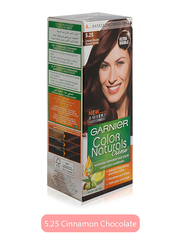 Garnier Color Naturals Creme Haircolor,  Cinnamon Chocolate Brown, 60ml   - Dubai