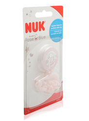 Nuk Baby Rose & Blue Soother Chain, Bee, Pink