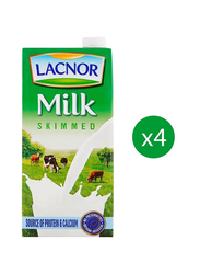 Lacnor Essentials Skimmed Milk - 4 x 1 Ltr