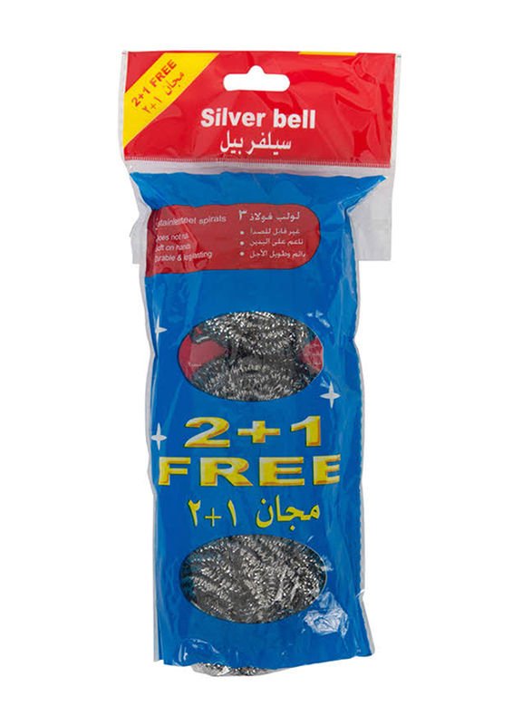 

Silver Bell Stainless Steel Spiral Scrubber, 24 Pieces