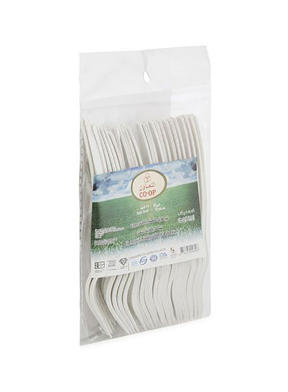 

Co-Op 25-Piece Corn Starch Forks, White