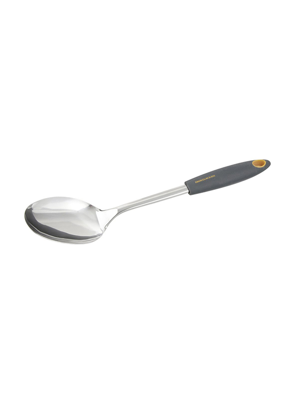 

Fackelmann Soft Grip Stainless Steel Serving Spoon, Silver/Black