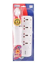 Sirocco 4-Way Super Extension Socket with 7 Meter Cord, W04S, White