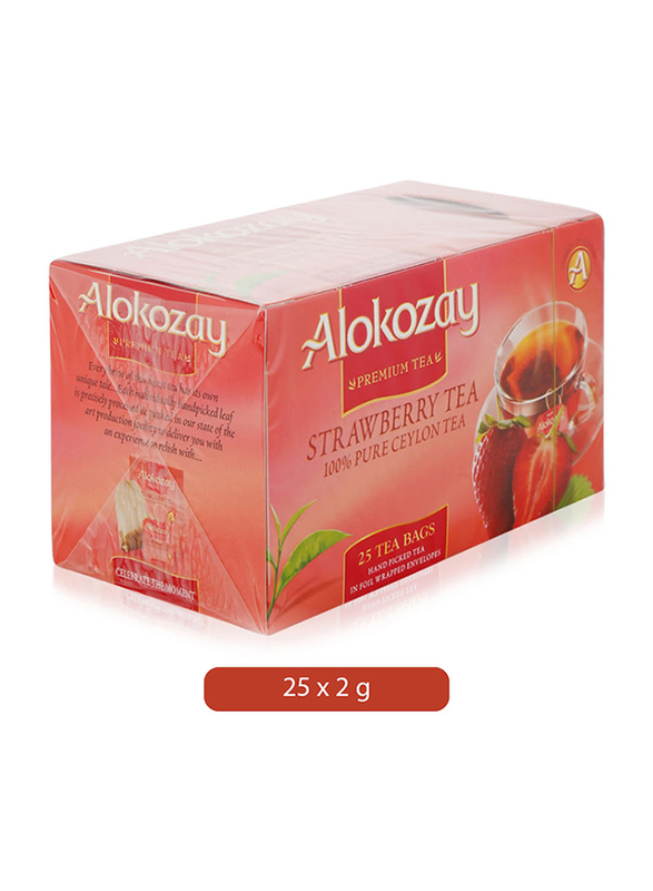 Alokozay Strawberry Tea, 25 Tea Bags x 2g