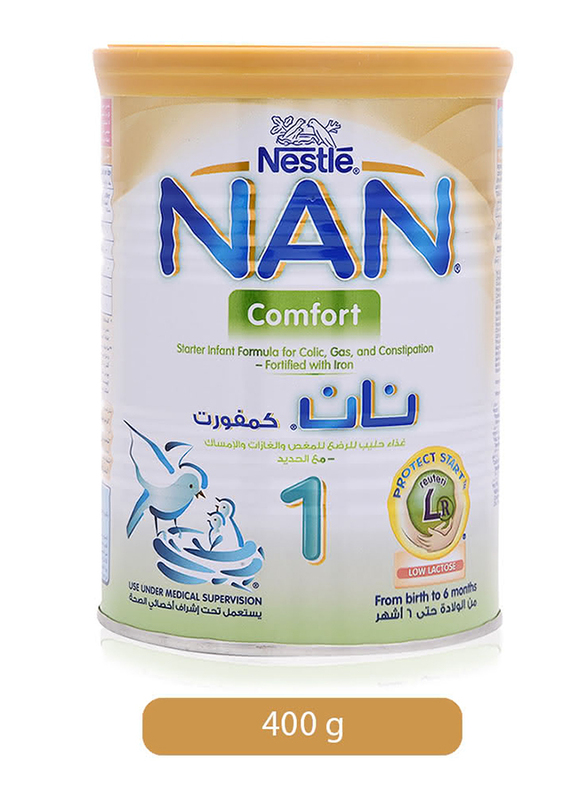 Nestle Nan Comfort Stage 1 Premium Starter Infant Formula Powder 12282555 400g Dubaistore Com Dubai