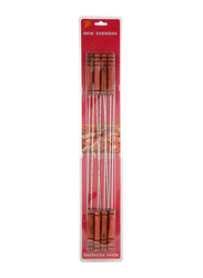 Zhengda 8-Piece 24D Skewer Set, Brown/Silver
