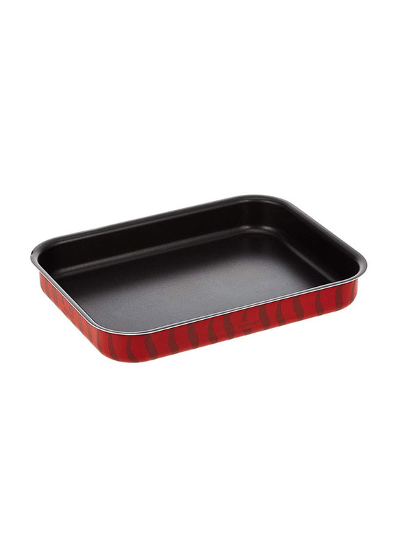 

Tefal 37cm Les Specialistes Rectangle Oven Dish, 37 x 27cm, Red/Black