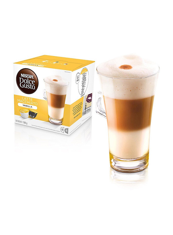 

Nescafe Dolce Gusto Latte Macchiato Vanilla Coffee, 16 Capsules, 188g