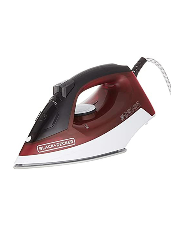

Black+Decker Steam Iron, 1600W, X1550-B5, Red/White