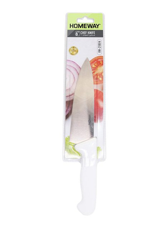 

Homeway 6-inch Stainless Steel Chef Knife, White/Silver