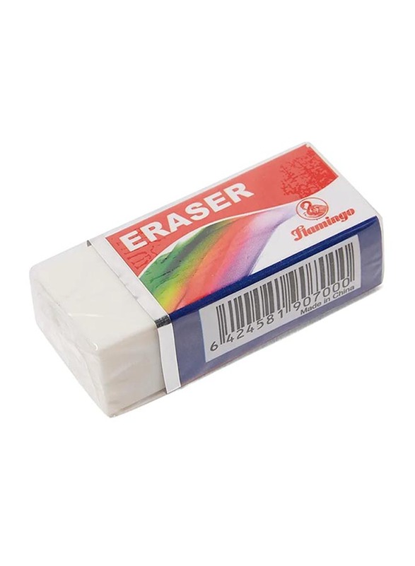 

Flamingo Small Eraser, FL-30, White