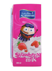 Al Rawabi Long Life Strawberry Milk, 18 x 200ml