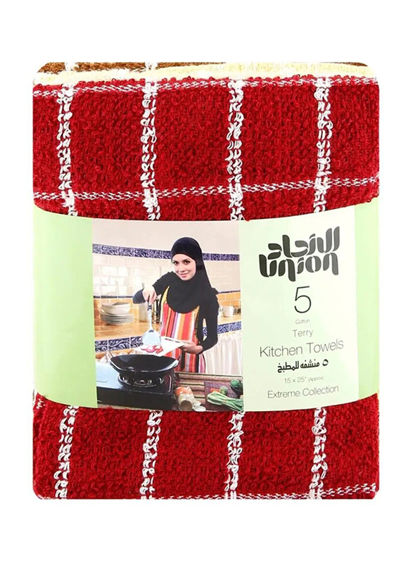 

Union 5-Piece Cotton Terry Kitchen Towels, Multicolour