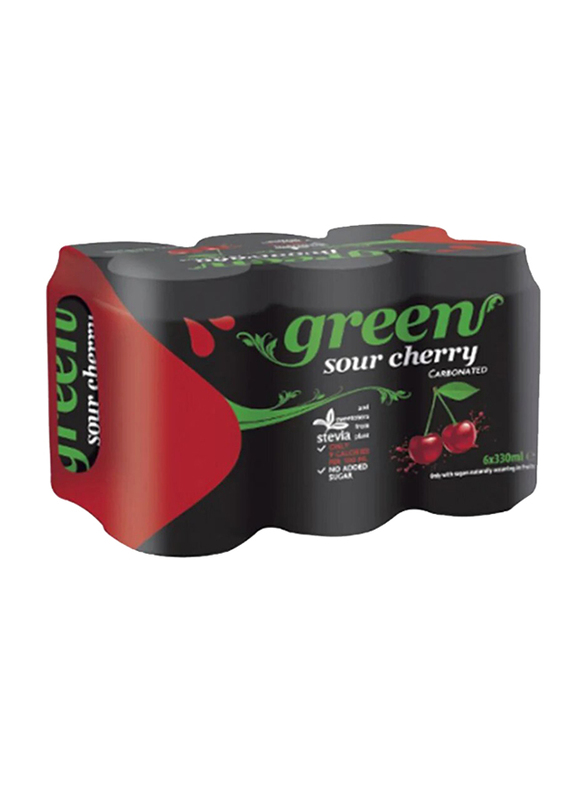 

Green Cola Cherry Carbonated Can, 6 x 330ml
