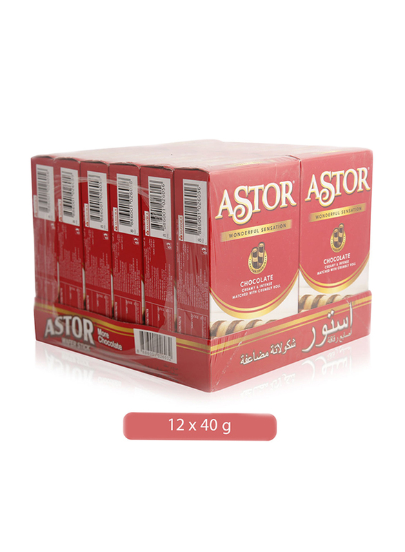 Astor Wonderful Sensation Chocolate Crumbly Roll, 12 x 40g