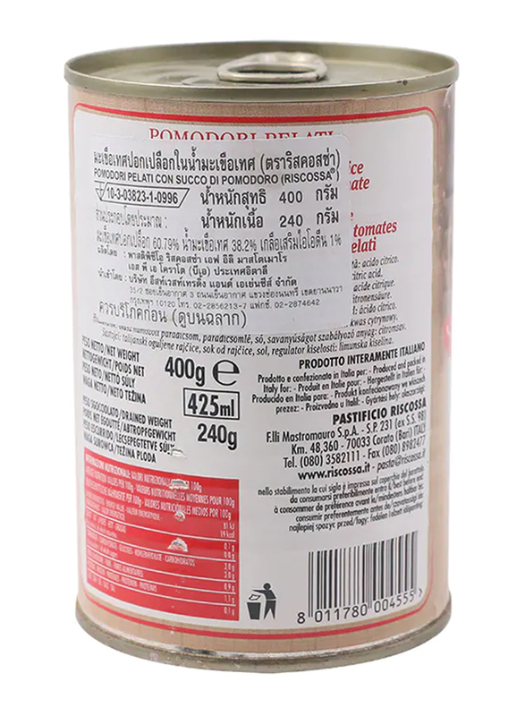 Riscossa Whole Peeled Tomatoes, 400g