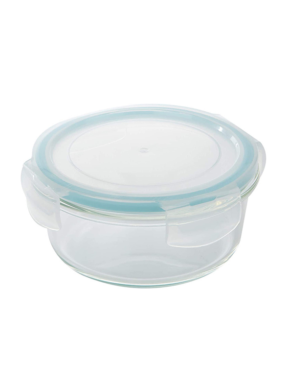 

Taliona Borosilicate Boro Pro Round Glass Food Container, 570ml, Blue/White