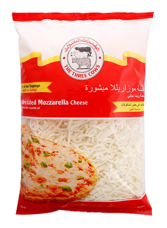 

The Three Cows Shredded Mozzarella Cheese, 1 Kg