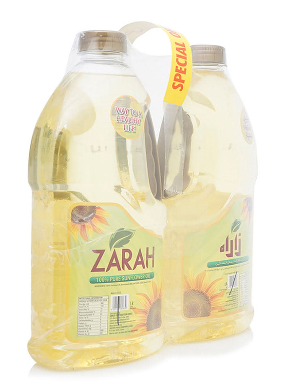 

Zarah Pure Sunflower Oil, 2 Bottles x 1.8 Liter