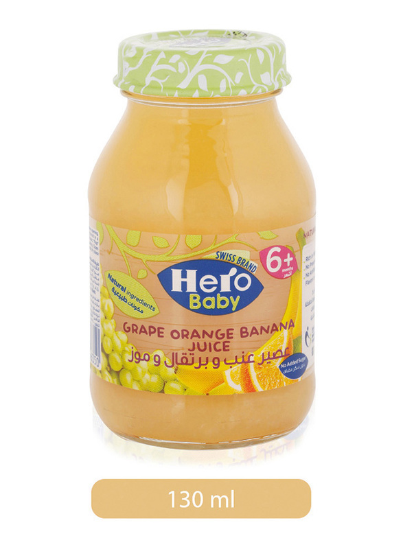 

Hero Baby Grape, Orange & Banana Juice, 130ml