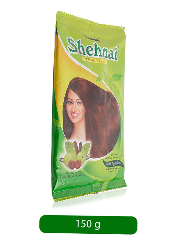 Vasmol Shehnai Herbal Henna Permanent Hair Dye, Brown, 150gm |   - Dubai