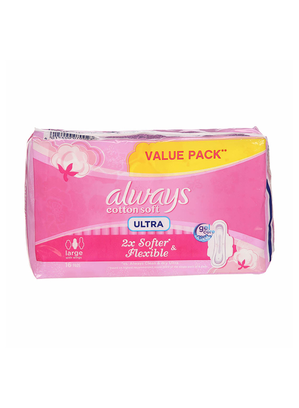 

Always Ultra Large Normal Wings Sanitary Pads, 16 Pieces