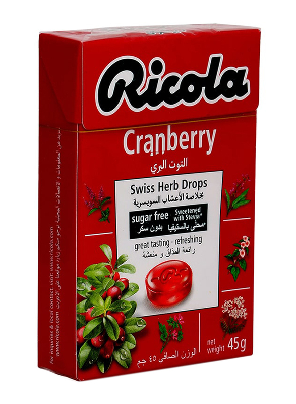 

Ricola Cranberry Swiss Herb Drops, 1 Piece x 45gm