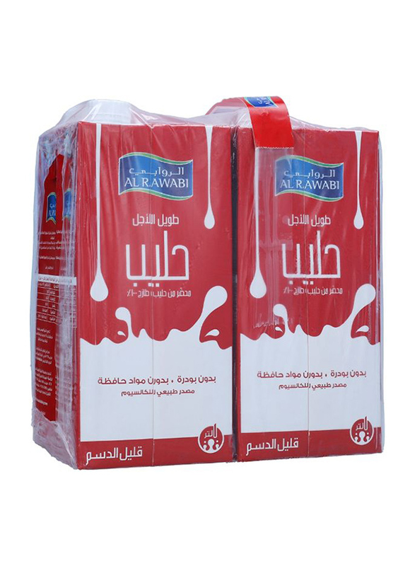 

Al Rawabi Long Life Low Fat Milk, 3 x 4 Tetra Pack x 1 Liter