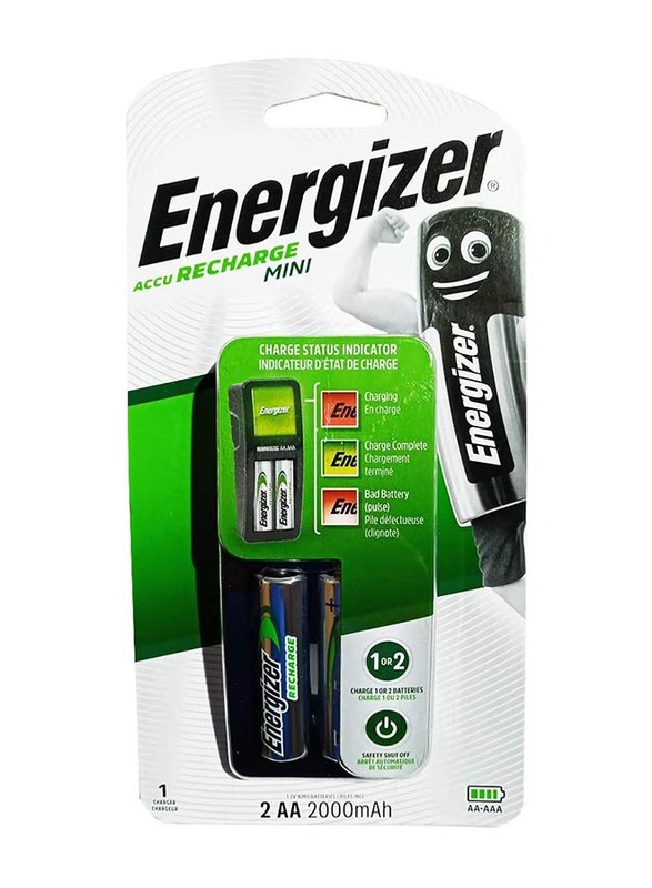 

Energizer 2-Piece Recharge Mini Charger with AA & AAA Batteries, Multicolour