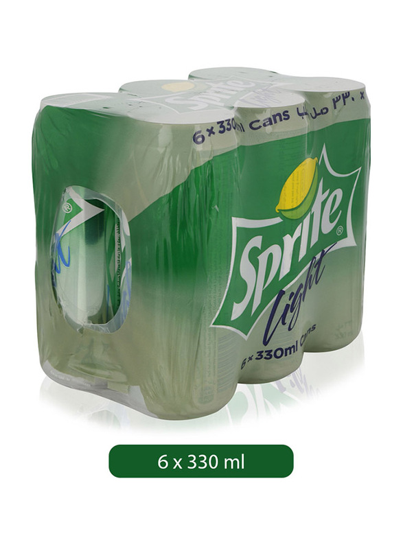 

Sprite Light Lime and Lemon Soft Drink, 6 Cans x 330ml