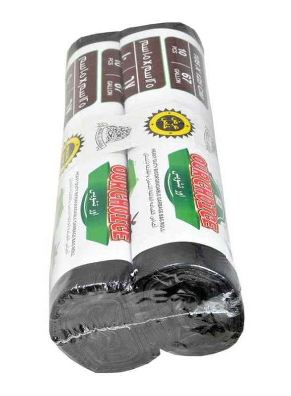 Our Choice Heavy Duty Biodegradable Garbage Bags, 105 x 125cm x 2 Pieces, 20 Bags x 15 Gallons