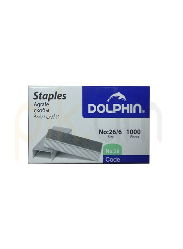

Dolphin Stapler Pin, 26/6, 1000 Piece, Silver