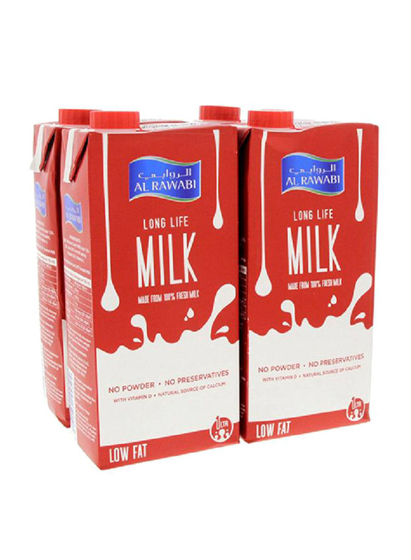 

Al Rawabi Long Life Low Fat Milk, 4 x 1 Litre