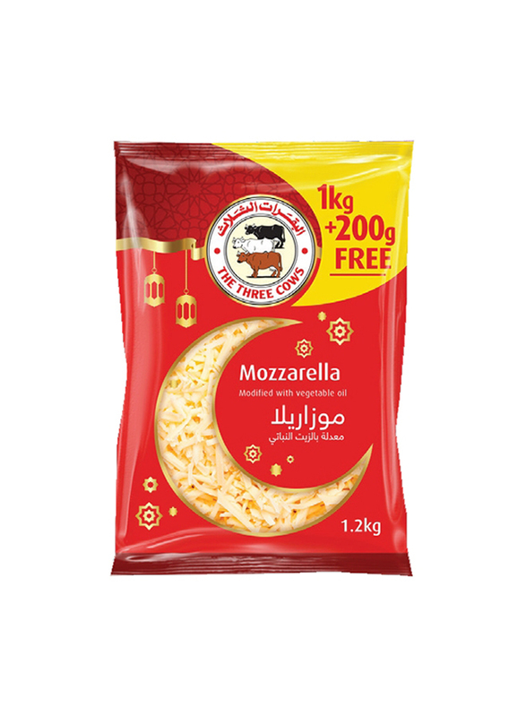 

The Three Cows Shredded Mozzarella Cheese, 1.2 Kg
