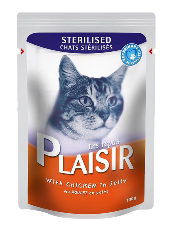 

Plaisir Sterile with Chicken in Jelly Wet Cat Food, 100 grams