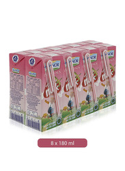Lacnor Strawberry Milk, 8 Tins x 180ml