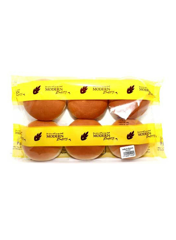 Modern Bakery 4-inch Plain Bread Bun, 6-Pieces