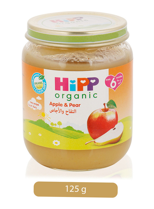 

Hipp Organic Apple & Pear Baby Food, 125g