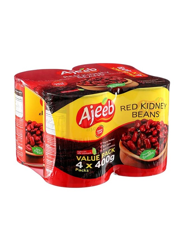 

Ajeeb Red Kidney Beans, 4 x 400g