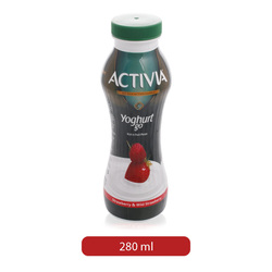 Activia Strawberry & Wild Strawberry Yogurt, 280 ml