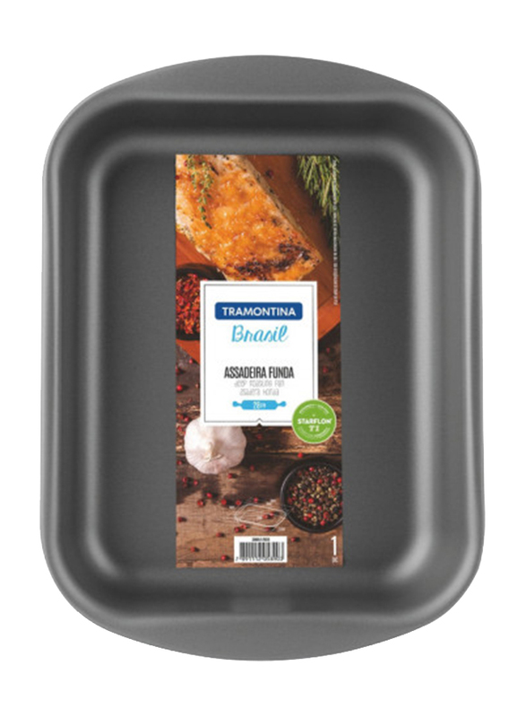 

Tramontina 40cm Rectangle Deep Roasting Pan, 40x18x5.4, Black