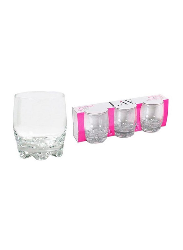 

Lav 3 Piece Glass Adora Cup Set, ADR15, Clear