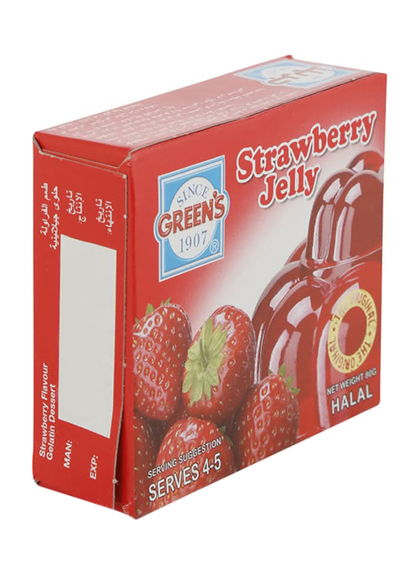 Greens Clear Strawberry Jelly Powder, 1 Piece x 80g