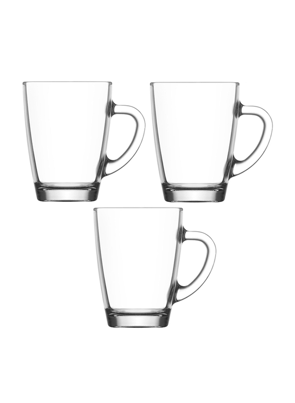 

Lav Vega 300ml 3-Piece Glass Mug Set, Clear