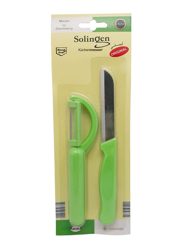 

Solingen 2-Piece Knife and Peeler Set, Green