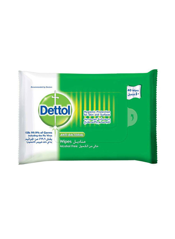 

Dettol Antibacterial Wet Wipes, 40 Sheets