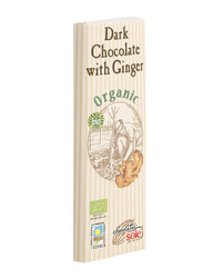 Chocolates Sole Organic Dark Chocolate with Ginger, 1 Piece x 25g